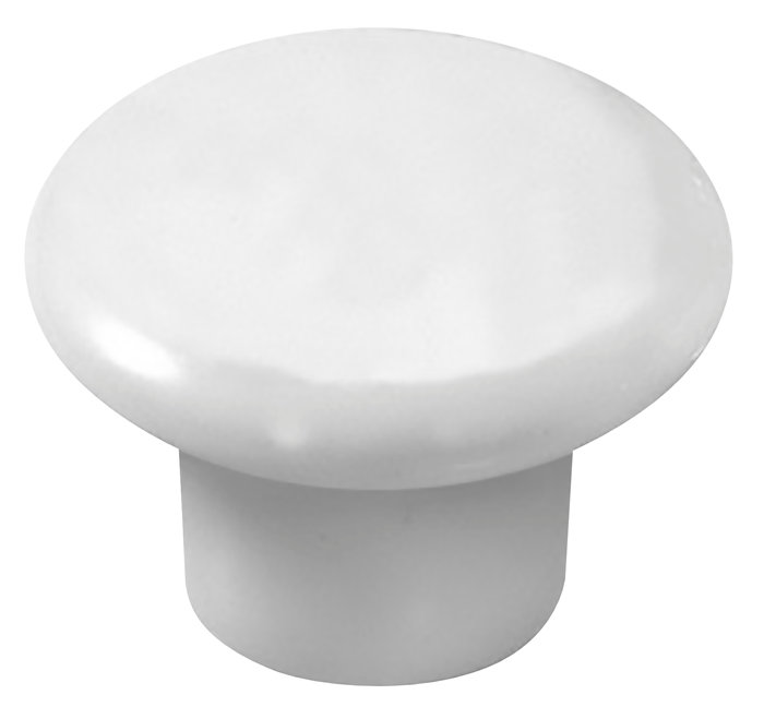Knott porselen hvit 32 mm - 2 stk.